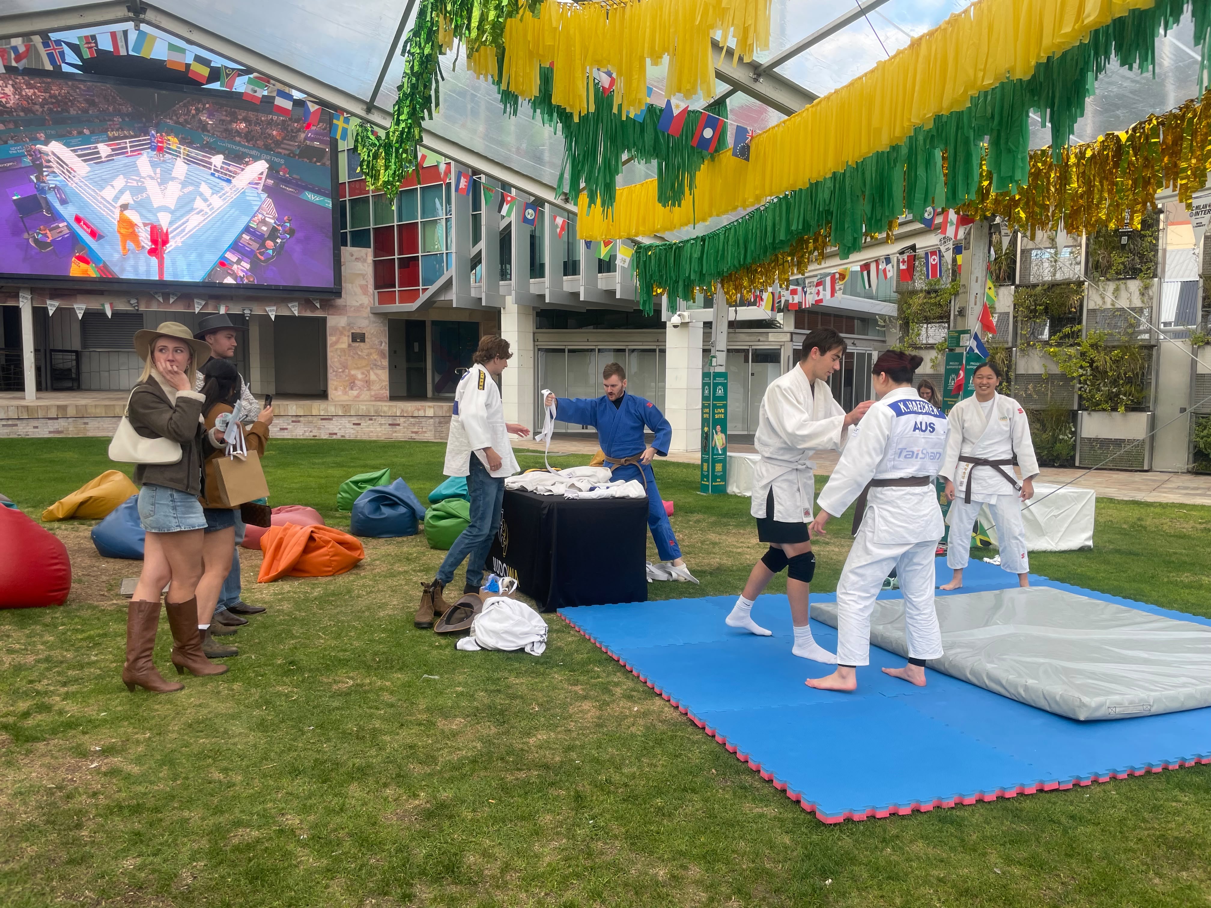 Judo Takes Centre Stage at Northbridge Piazza Commonwealth Games Activation